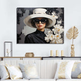 Elegance Portrait in Monochrome fashion IV - Fashion Canvas Wall Art