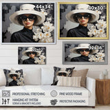 Elegance Portrait in Monochrome fashion IV - Fashion Canvas Wall Art