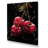 Black and red Cherry Delight 1 - Floral Canvas Wall Art