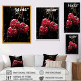 Black and red Cherry Delight 1 - Floral Canvas Wall Art