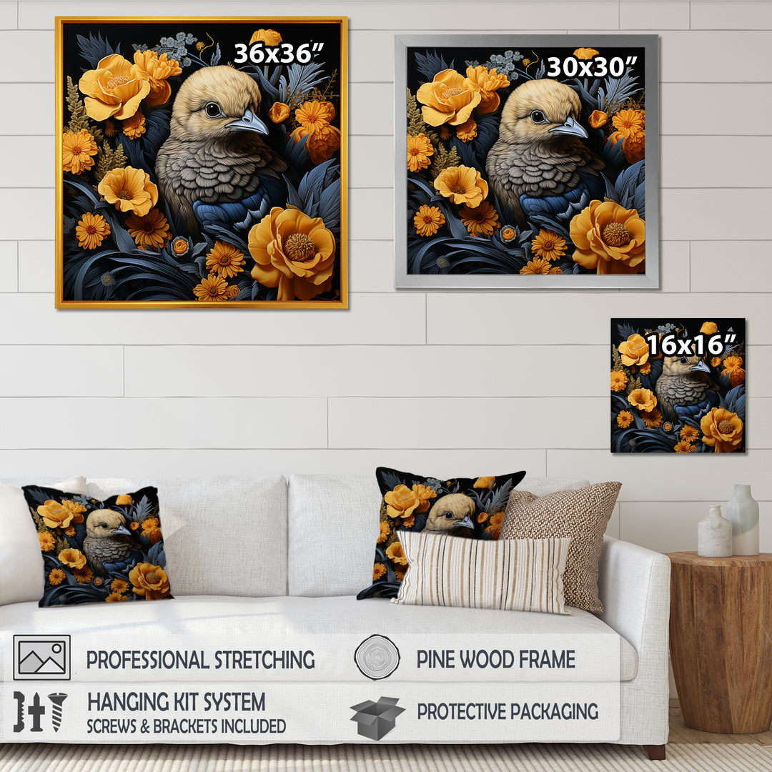 Cute chicken plumage - Chicken Living Room Wall Art