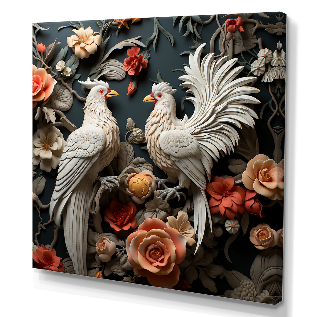 Love white and blue chicken plumage - Chicken Bedroom Wall Art