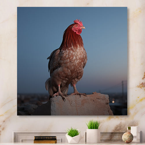 Cock a Doodle Dusk Rooster - Chicken Wall Art Prints
