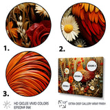 Country Quill floral Rooster - Red Chicken Wall Art