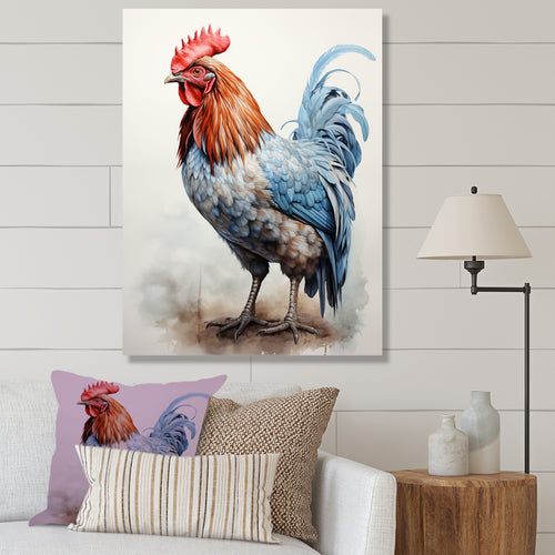 Strutting Rooster majesty - Chicken Framed Canvas Art