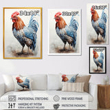 Strutting Rooster majesty - Chicken Framed Canvas Art