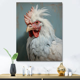 Majestic Rooster Portrait - Chicken Large Canvas Wall Art