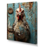 Farmhouse barn  rooster portrait III - Animals Canvas Wall Art