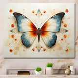 Orange and blue Butterfly pattern - Butterfly Bedroom Wall Art