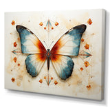 Orange and blue Butterfly pattern - Butterfly Bedroom Wall Art