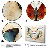 Orange and blue Butterfly pattern - Butterfly Bedroom Wall Art