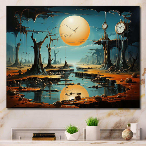 The Persistence of Dali Surreal  III - Landscapes Canvas Wall Art
