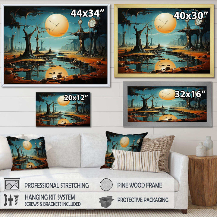 The Persistence of Dali Surreal  III - Landscapes Canvas Wall Art