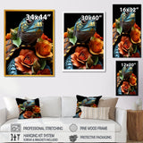 Floral Harbor turtle blooms - Coastal Animal Wall Art Prints