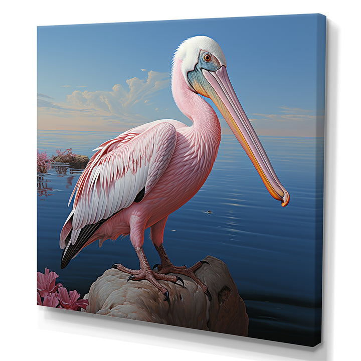 Pink Pelican Poise - Coastal Animal Wall Decor
