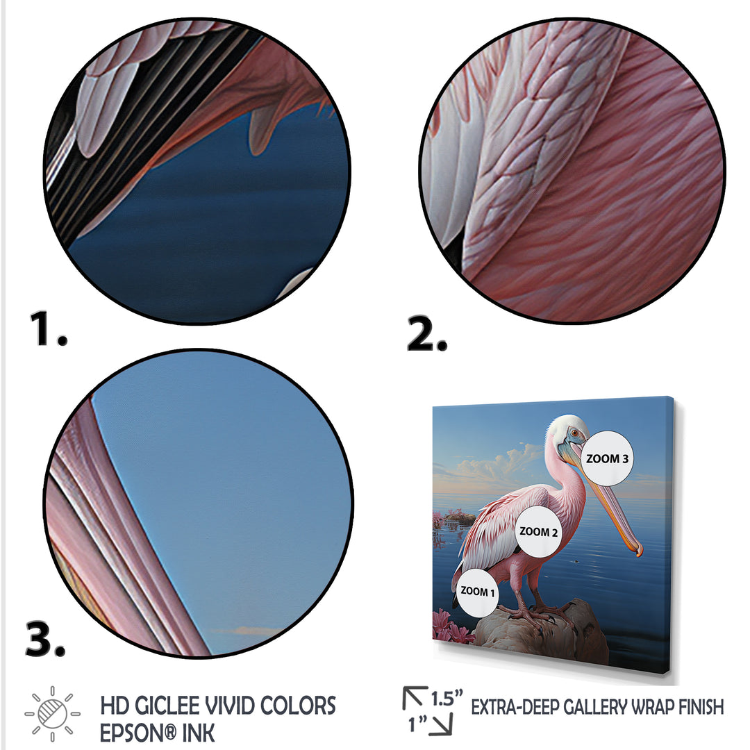 Pink Pelican Poise - Coastal Animal Wall Decor