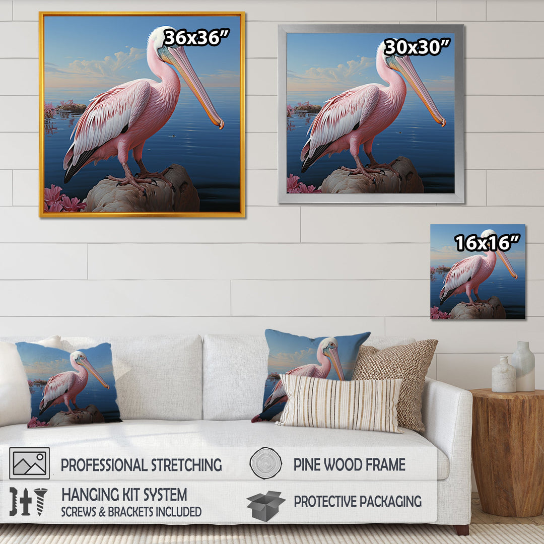 Pink Pelican Poise - Coastal Animal Wall Decor