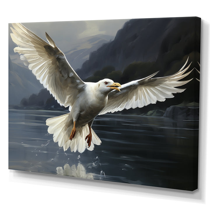 Seagulls Flight - Coastal Animal Large Canvas Wall Art