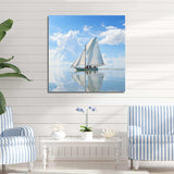 Morning Sail horizon I - Coastal Canvas Wall Art