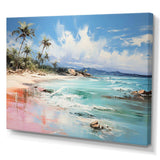 Green Tropical beach Escape I - Coastal Canvas Wall Art