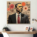 Vintage Obama Collage Chronicles I - People Canvas Wall Art