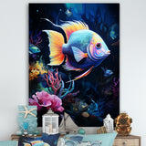 Yellow and blue Marine fish Beauty - Coral Wall Art Prints