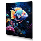 Yellow and blue Marine fish Beauty - Coral Wall Art Prints