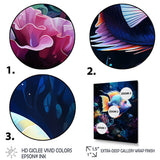 Yellow and blue Marine fish Beauty - Coral Wall Art Prints