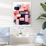 Cubist Marine Exploration of coral stick - Pink Coral Wall Art