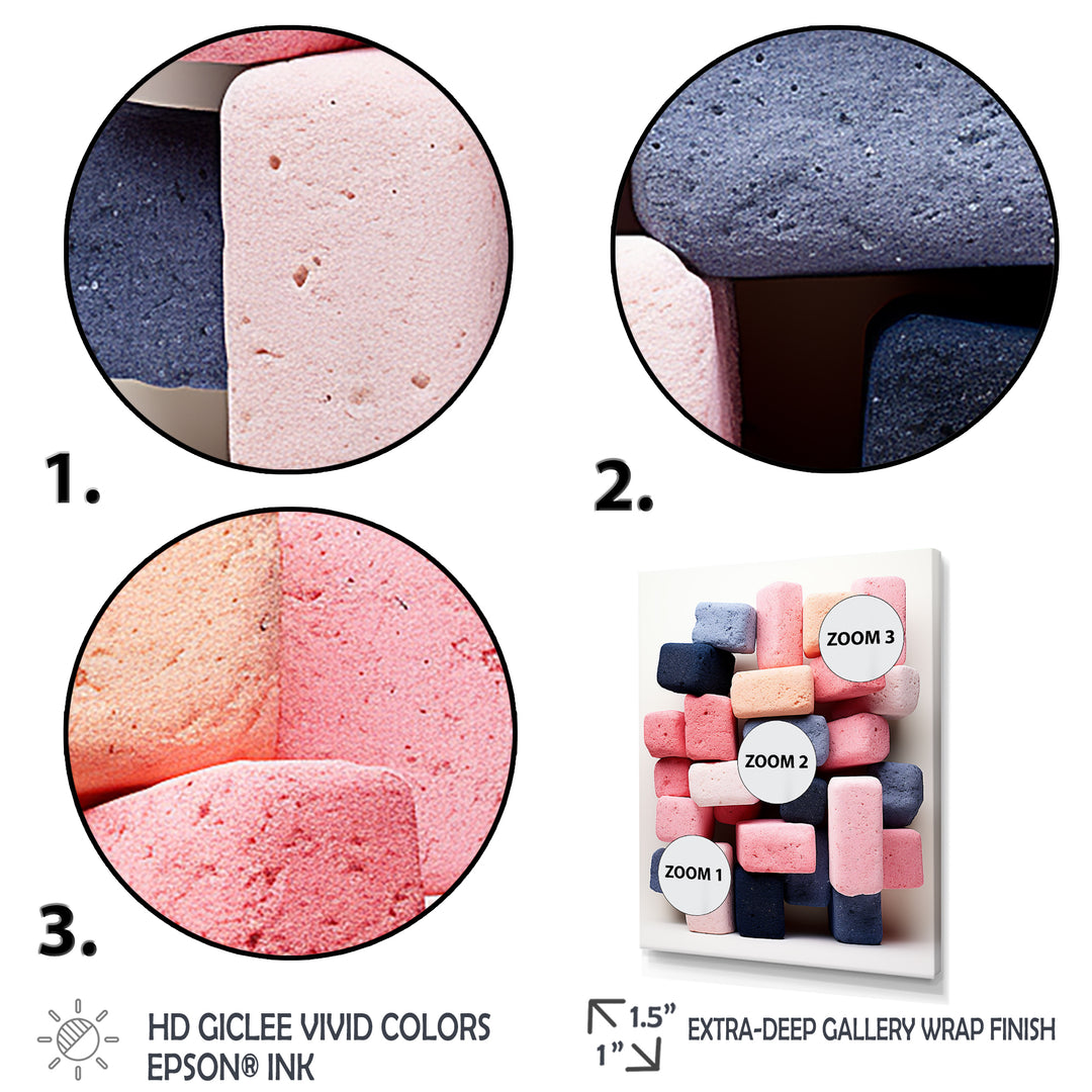 Cubist Marine Exploration of coral stick - Pink Coral Wall Art