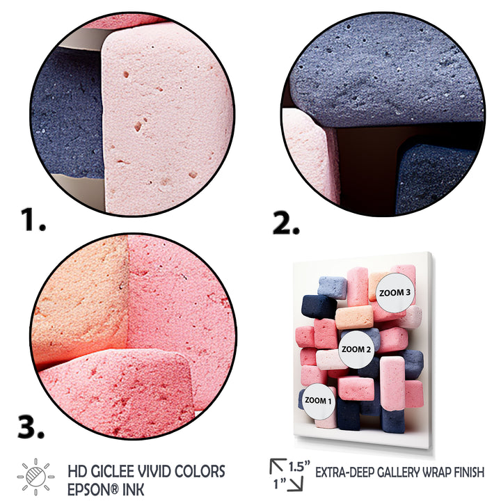 Cubist Marine Exploration of coral stick - Pink Coral Wall Art