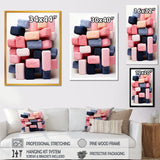 Cubist Marine Exploration of coral stick - Pink Coral Wall Art