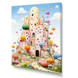 Cubist coral castle children s art - Coral Framed Canvas Art