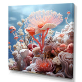 Pink coral Reef Explorations - Coral Large Canvas Wall Art