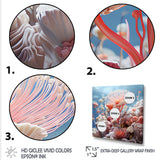Pink coral Reef Explorations - Coral Large Canvas Wall Art