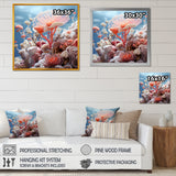 Pink coral Reef Explorations - Coral Large Canvas Wall Art