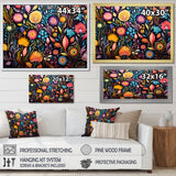 Coral Marine Treasures pattern - Coral Living Room Wall Art
