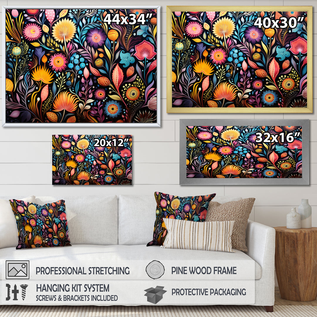 Coral Marine Treasures pattern - Coral Living Room Wall Art