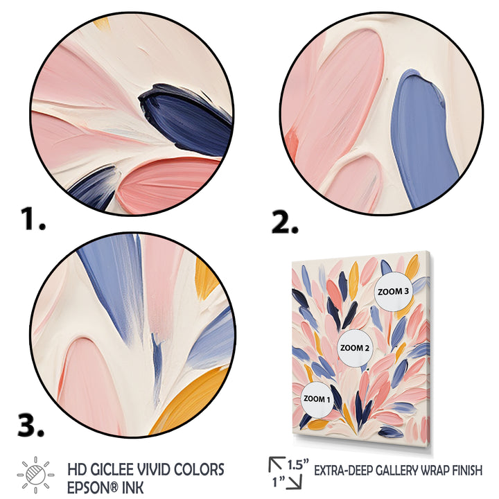 Pink and blue Seabed coral floral - Coral Bedroom Wall Art