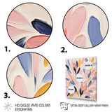 Pink and blue Seabed coral floral - Coral Bedroom Wall Art