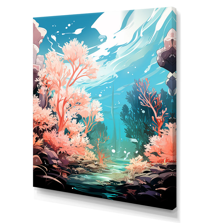 Pop Art Seabed coral Spectacle - Coral Canvas Wall Art