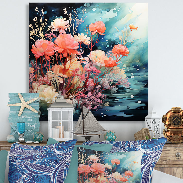 Romantic underwater Coral Paradise - Coral Wall Decor