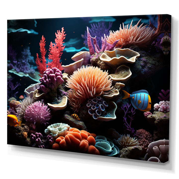 Tranquility coral Reef Serenity - Blue Coral Wall Art