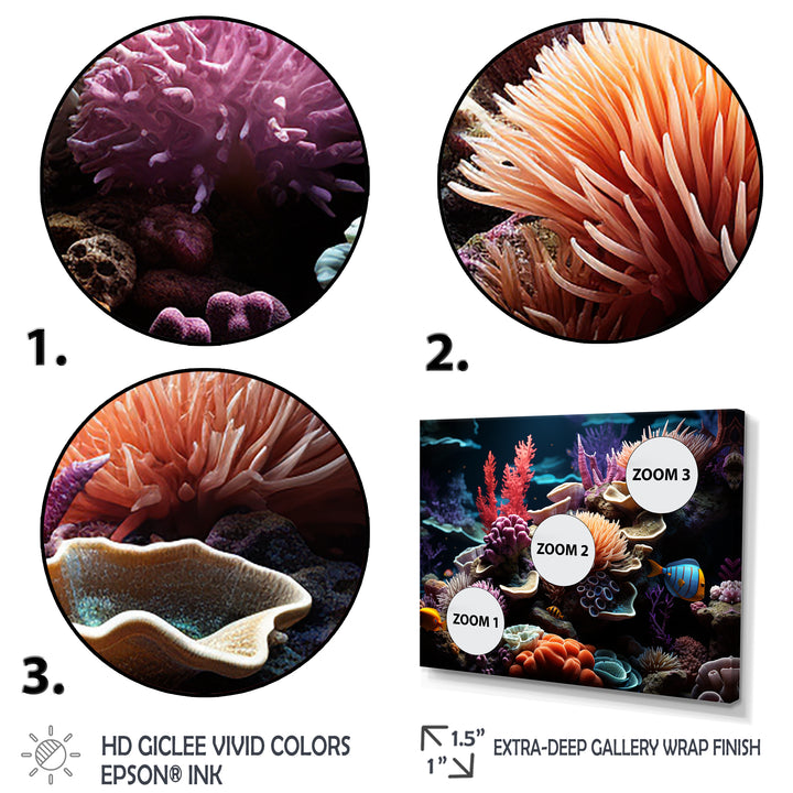 Tranquility coral Reef Serenity - Blue Coral Wall Art