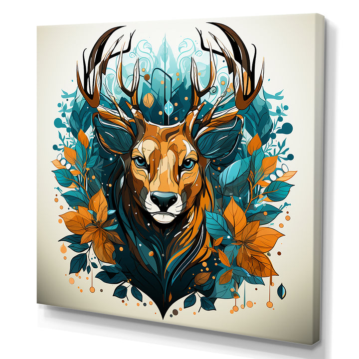 Tranquil Graze Deer in Nature - Deer Bedroom Wall Art