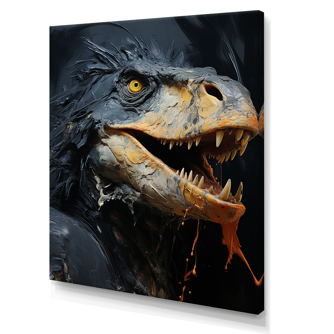 Grey Raptor Dinosaur - Dinosaur Wall Decor