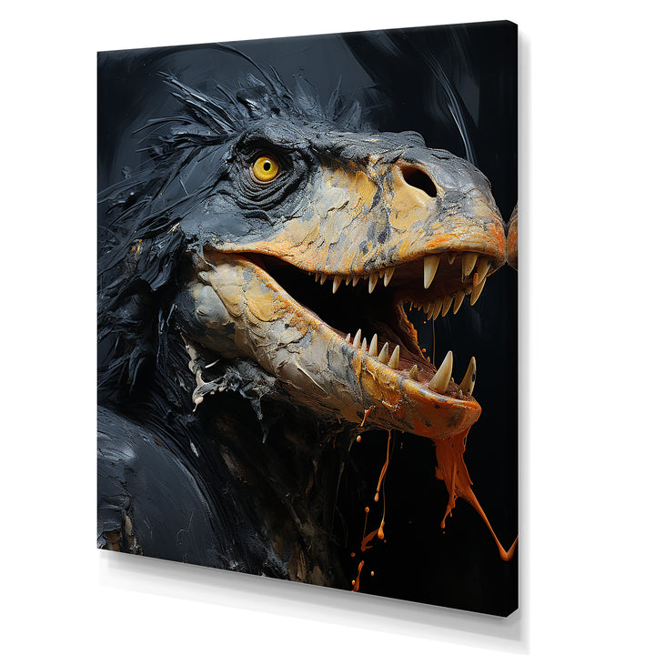Grey Raptor Dinosaur - Dinosaur Wall Decor