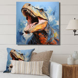 Blue dinosaur hunters - Dinosaur Wall Art Prints