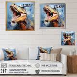 Blue dinosaur hunters - Dinosaur Wall Art Prints