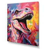 Popart Dino elegance - Dinosaur Framed Canvas Art